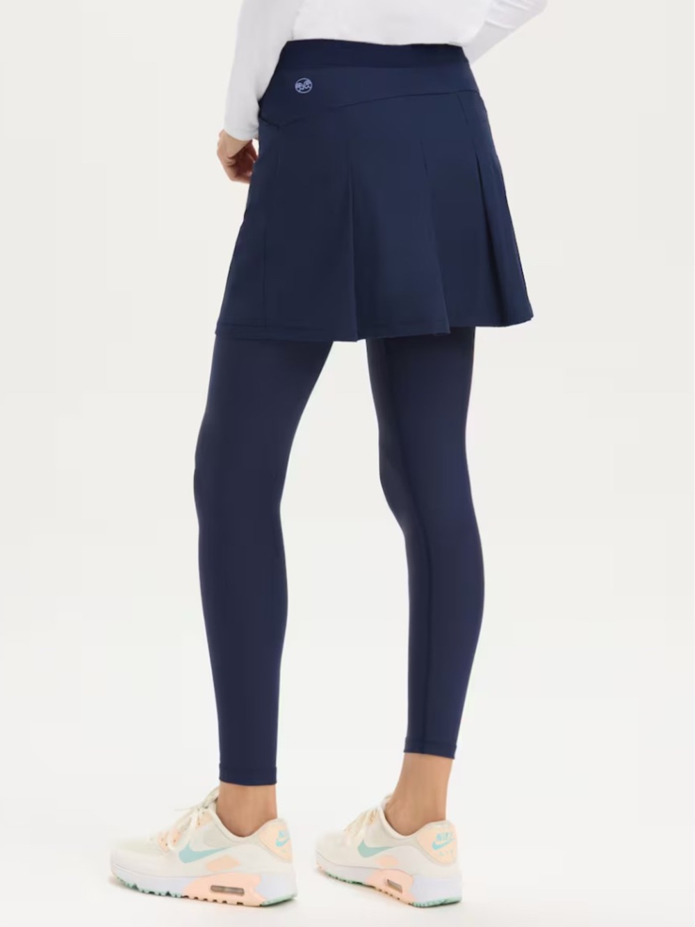 RENWICK Skirted Legging Large Blue Skegging Pockets Skort Performance Golf Skort